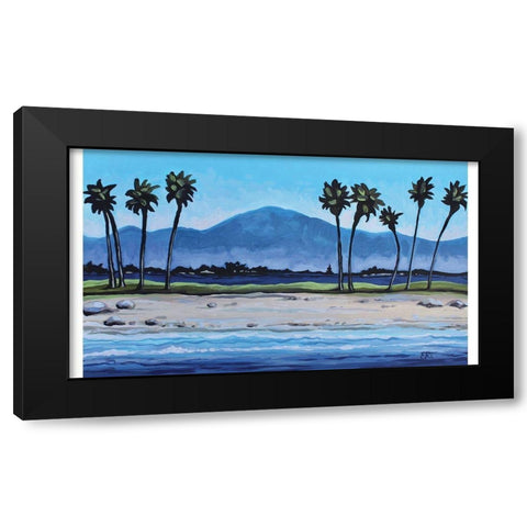 Palm Tree Oasis Black Modern Wood Framed Art Print by Tyndall, Elizabeth