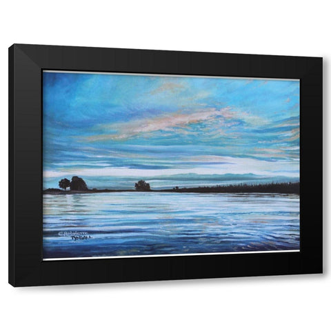 My First Sunset Black Modern Wood Framed Art Print with Double Matting by Tyndall, Elizabeth