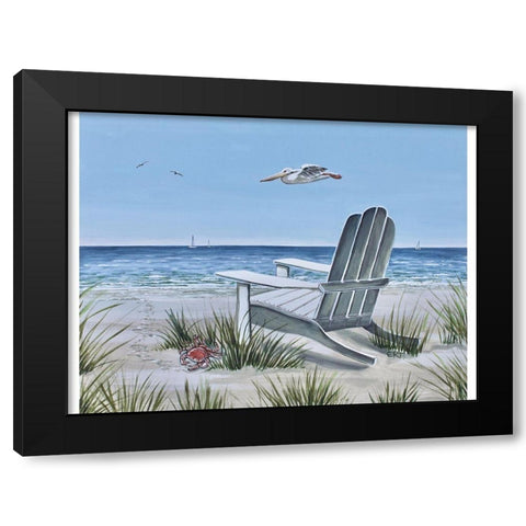 The Pelican Black Modern Wood Framed Art Print with Double Matting by Tyndall, Elizabeth