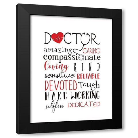 Art Doctor Black Modern Wood Framed Art Print with Double Matting by Tyndall, Elizabeth