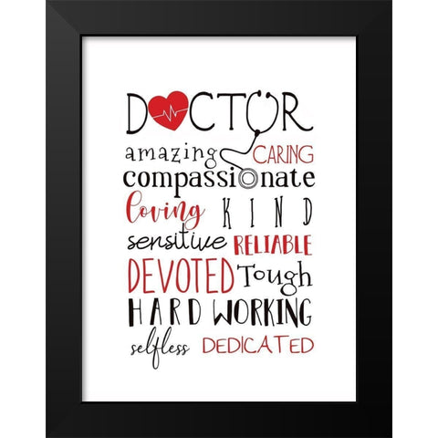 Art Doctor Black Modern Wood Framed Art Print by Tyndall, Elizabeth