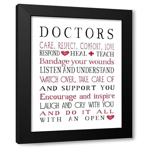 Art Doctor II Black Modern Wood Framed Art Print by Tyndall, Elizabeth