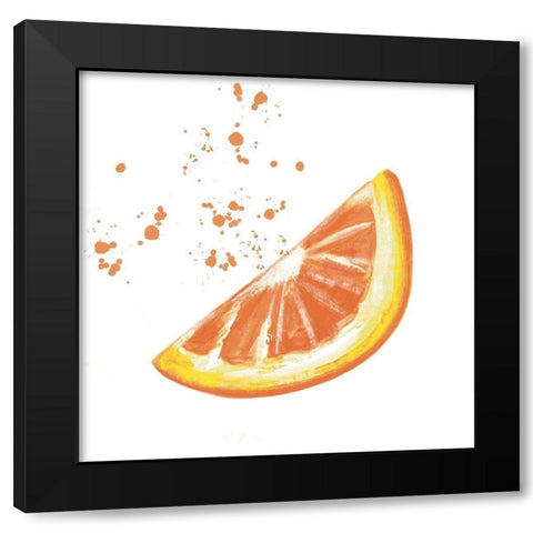 Fresh Squeezed Orange Black Modern Wood Framed Art Print with Double Matting by Tyndall, Elizabeth