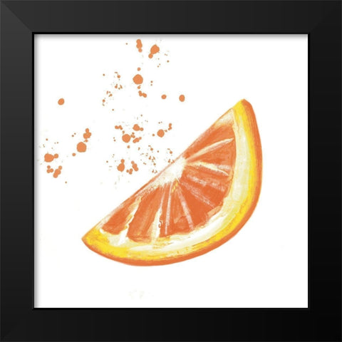 Fresh Squeezed Orange Black Modern Wood Framed Art Print by Tyndall, Elizabeth