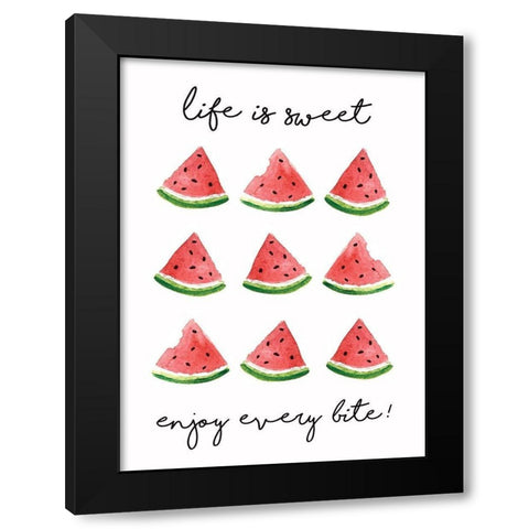 Life is Sweet Black Modern Wood Framed Art Print with Double Matting by Tyndall, Elizabeth