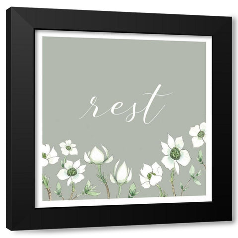 Rest Black Modern Wood Framed Art Print with Double Matting by Tyndall, Elizabeth