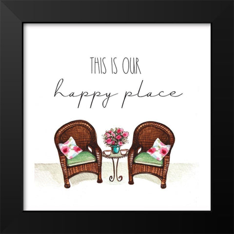 Our Happy Place Black Modern Wood Framed Art Print by Tyndall, Elizabeth