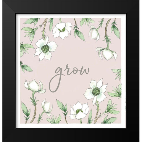 Grow Black Modern Wood Framed Art Print by Tyndall, Elizabeth