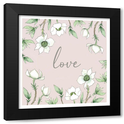 Love Black Modern Wood Framed Art Print with Double Matting by Tyndall, Elizabeth