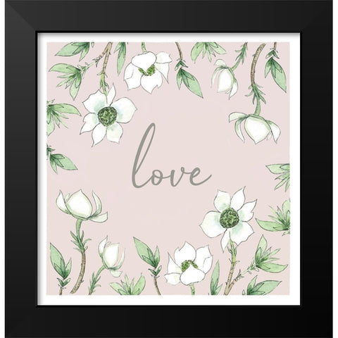 Love Black Modern Wood Framed Art Print by Tyndall, Elizabeth