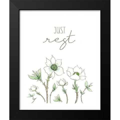 Just Rest Black Modern Wood Framed Art Print by Tyndall, Elizabeth