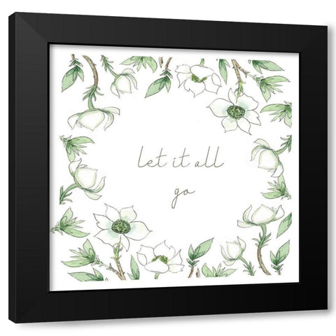 Let It All Go Black Modern Wood Framed Art Print by Tyndall, Elizabeth