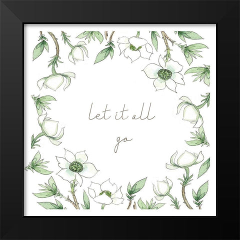 Let It All Go Black Modern Wood Framed Art Print by Tyndall, Elizabeth