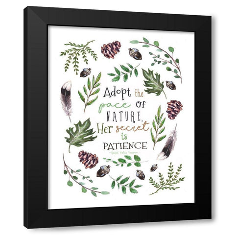 Patience Black Modern Wood Framed Art Print with Double Matting by Tyndall, Elizabeth