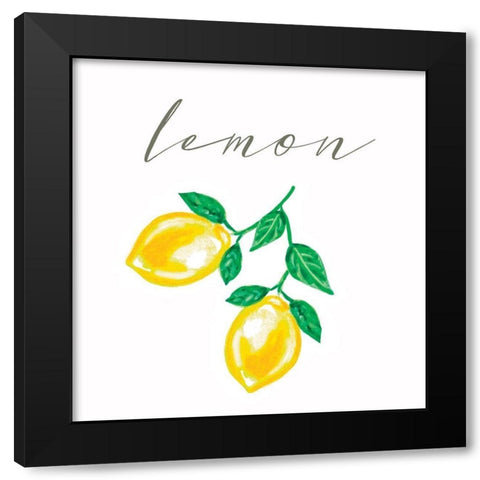 Lemon Black Modern Wood Framed Art Print by Tyndall, Elizabeth