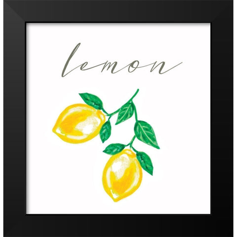 Lemon Black Modern Wood Framed Art Print by Tyndall, Elizabeth