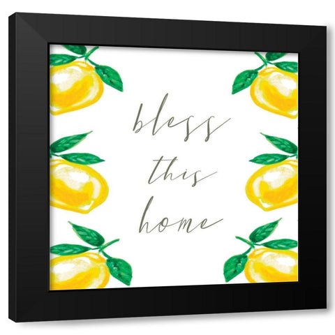 Bless This Home Black Modern Wood Framed Art Print by Tyndall, Elizabeth