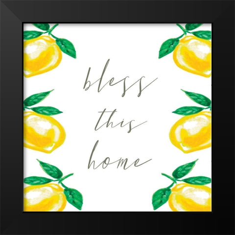 Bless This Home Black Modern Wood Framed Art Print by Tyndall, Elizabeth