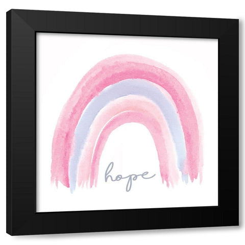 Hope Rainbow Black Modern Wood Framed Art Print with Double Matting by Tyndall, Elizabeth