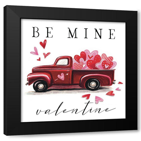 Be Mine Black Modern Wood Framed Art Print with Double Matting by Tyndall, Elizabeth