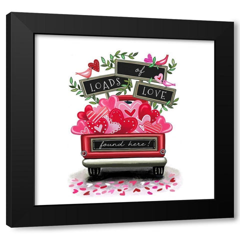 Loads of Love Black Modern Wood Framed Art Print with Double Matting by Tyndall, Elizabeth