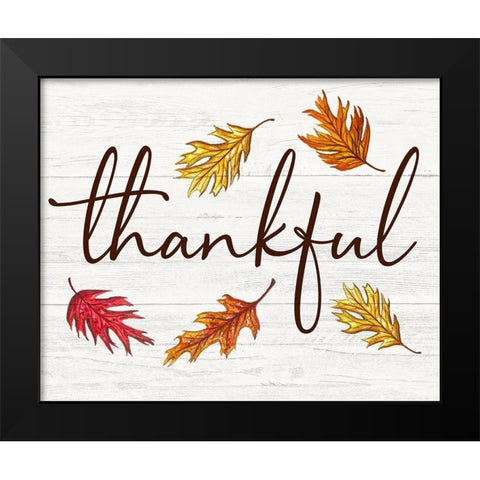 Thankful Black Modern Wood Framed Art Print by Tyndall, Elizabeth