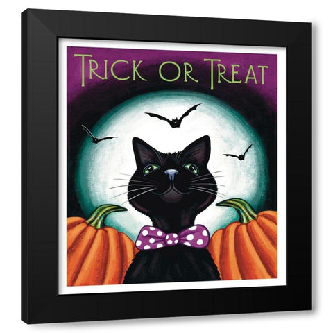 Trick or Treat Black Modern Wood Framed Art Print with Double Matting by Tyndall, Elizabeth