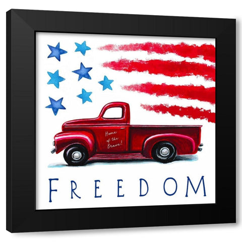 Freedom Black Modern Wood Framed Art Print with Double Matting by Tyndall, Elizabeth