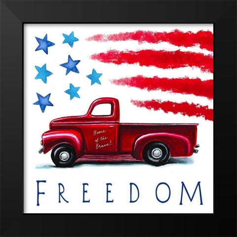 Freedom Black Modern Wood Framed Art Print by Tyndall, Elizabeth