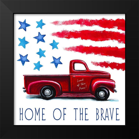 Home of the Brave Black Modern Wood Framed Art Print by Tyndall, Elizabeth