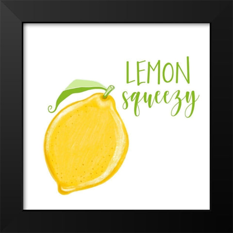 Lemon Squeezy Black Modern Wood Framed Art Print by Tyndall, Elizabeth