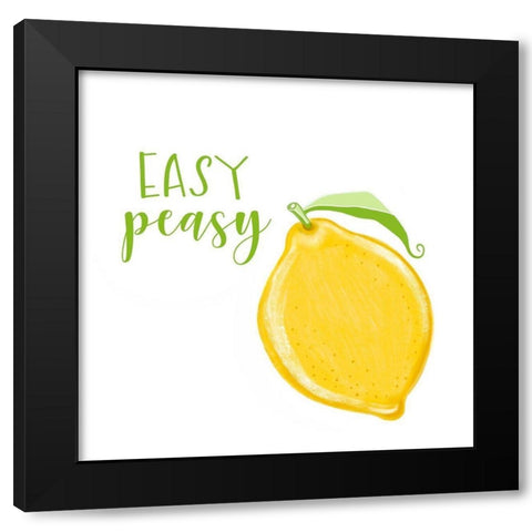 Easy Peasy Black Modern Wood Framed Art Print by Tyndall, Elizabeth