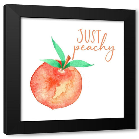 Just Peachy Black Modern Wood Framed Art Print by Tyndall, Elizabeth