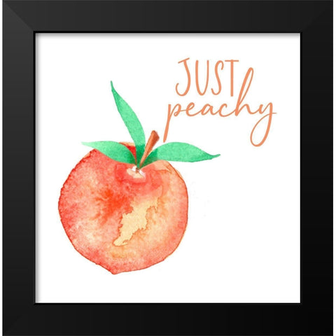 Just Peachy Black Modern Wood Framed Art Print by Tyndall, Elizabeth