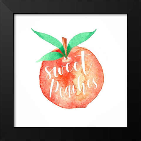 Sweet Peaches Black Modern Wood Framed Art Print by Tyndall, Elizabeth