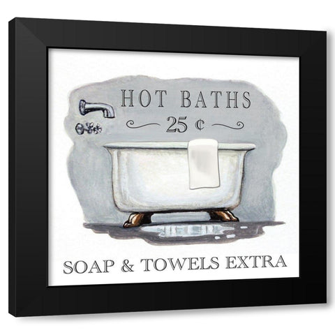 Hot Baths Black Modern Wood Framed Art Print with Double Matting by Tyndall, Elizabeth