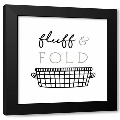 Fluff and Fold Black Modern Wood Framed Art Print by Tyndall, Elizabeth