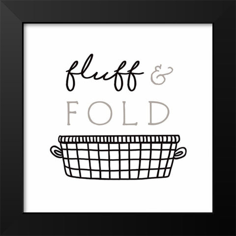 Fluff and Fold Black Modern Wood Framed Art Print by Tyndall, Elizabeth