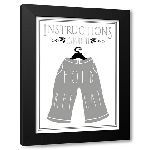 Laundry Pants Black Modern Wood Framed Art Print with Double Matting by Tyndall, Elizabeth