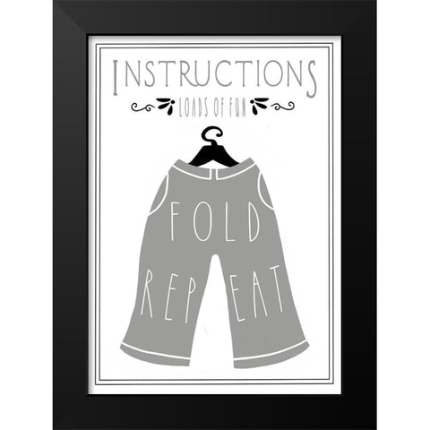 Laundry Pants Black Modern Wood Framed Art Print by Tyndall, Elizabeth