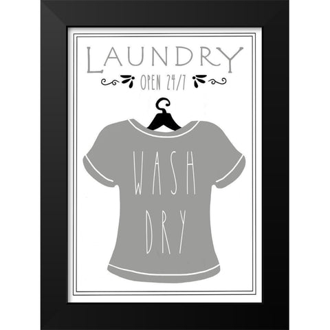 Laundry Shirt Black Modern Wood Framed Art Print by Tyndall, Elizabeth