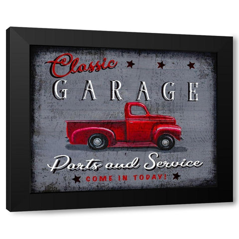 Classic Garage Black Modern Wood Framed Art Print with Double Matting by Tyndall, Elizabeth