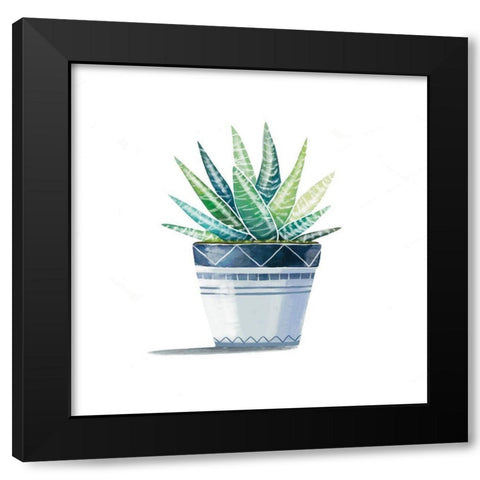 Aloe Plant Black Modern Wood Framed Art Print with Double Matting by Tyndall, Elizabeth