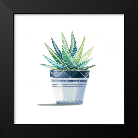 Aloe Plant Black Modern Wood Framed Art Print by Tyndall, Elizabeth