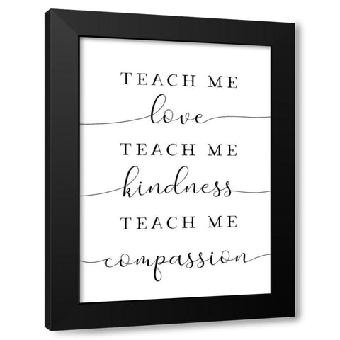 Teach Me Black Modern Wood Framed Art Print by Tyndall, Elizabeth