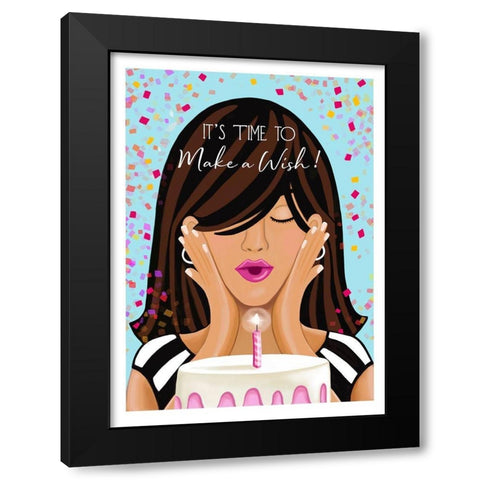 Make a Wish Black Modern Wood Framed Art Print with Double Matting by Tyndall, Elizabeth