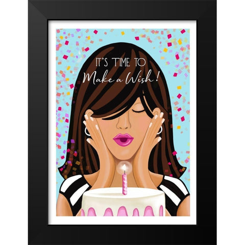 Make a Wish Black Modern Wood Framed Art Print by Tyndall, Elizabeth