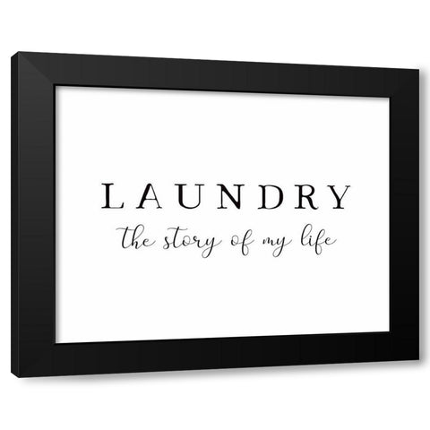 Laundry Black Modern Wood Framed Art Print with Double Matting by Tyndall, Elizabeth