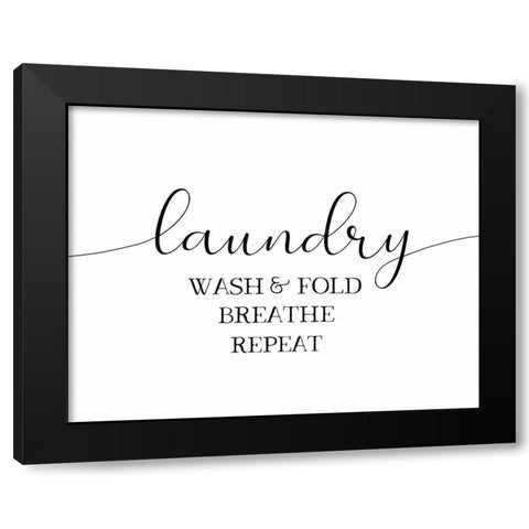 Laundry Repeat Black Modern Wood Framed Art Print with Double Matting by Tyndall, Elizabeth