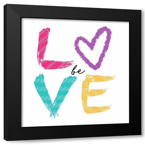 Be Love Black Modern Wood Framed Art Print with Double Matting by Tyndall, Elizabeth